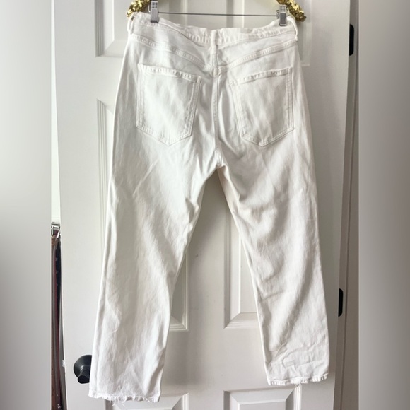 Agolde White Riley Crop Jeans - Picture 5 of 13